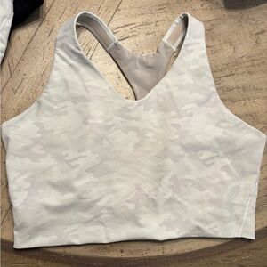 Spanx sports bra - white camp 2XL
